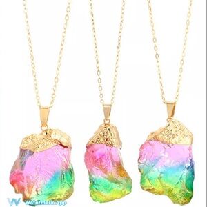 . 🌈 NEW ✨1 Unicorn Mystic Gold dipped Necklace 🔶